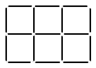 17 allumettes formant 6 carrés adjaçants sur deux lignes et trois colonnes