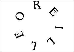 Le mot oreille avec les lettres formant un cercle